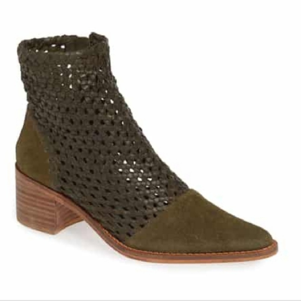 Free People "In the Loop" woven Boot in olive